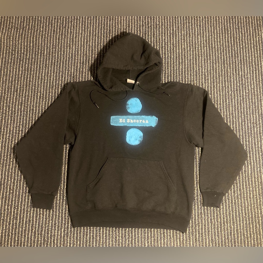Ed Sheeran Divide Women’s Medium World Tour Hoodie Band Merch Sweatshirt Black
